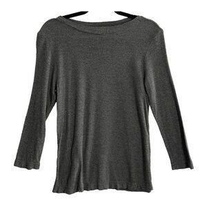 CP SHADES Women Pullover Long Sleeves Crewneck Sausalito Top Sz S Gray 40-11